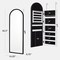 Best Choice Products Door/Wall Mounted Arch Mirror Jewelry Armoire, w/ Metal Frame, Lockable Door